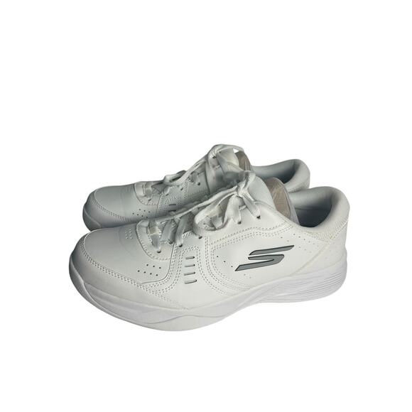 SKECHERS Men's 8.5 VIPER COURT SMASH White LEATHER Shoes AUTHENTIC IN BOX NWB - Picture 3 of 8